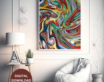 Digital Wall Art with "Multi Colors" , Wall Art for Home Decor, Custom Wall Art, Printable Digital Wall Art, Art For Wall, Wall Art Gift