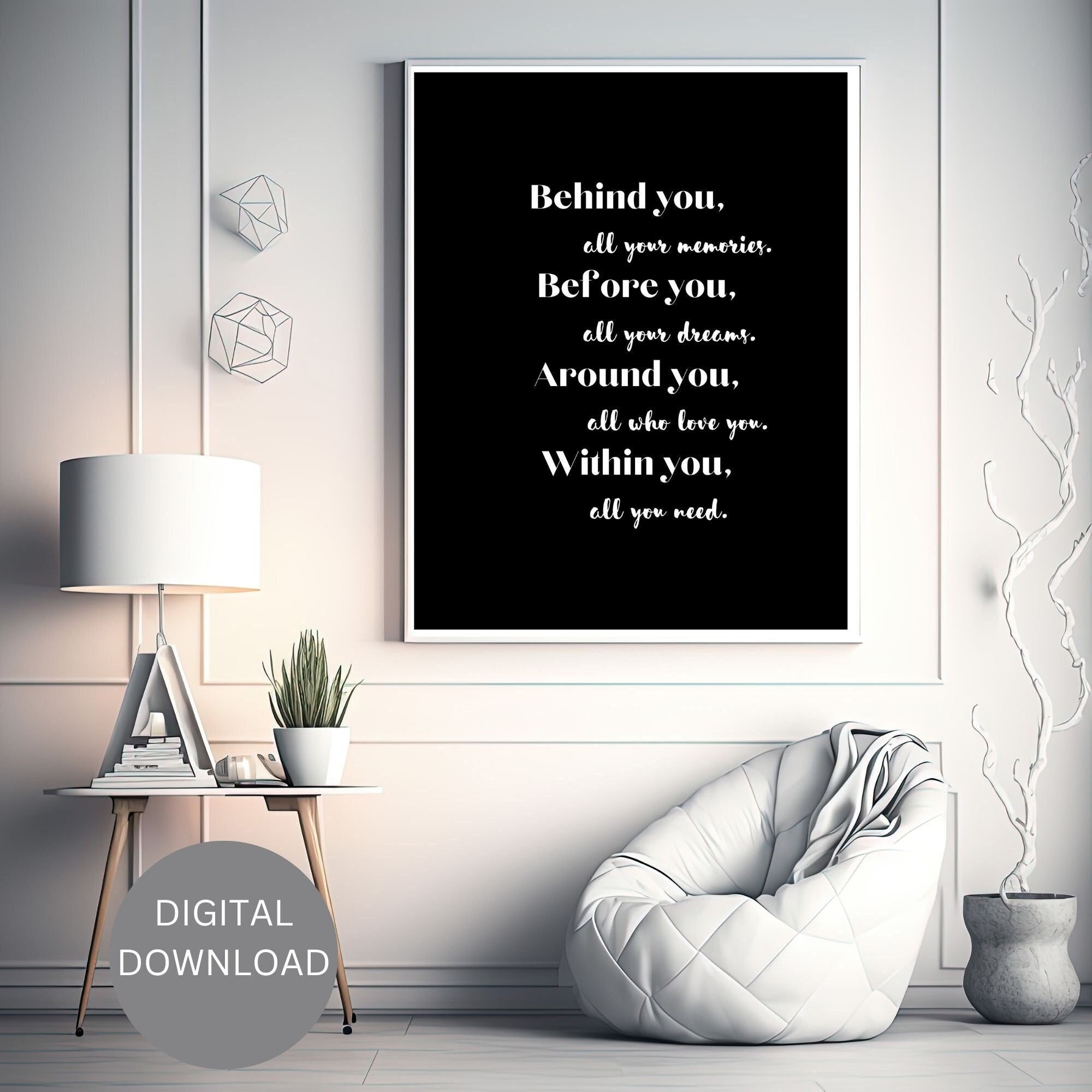 Digital Inspirational Quote, Positive Affirmation Printable Wall Art ...
