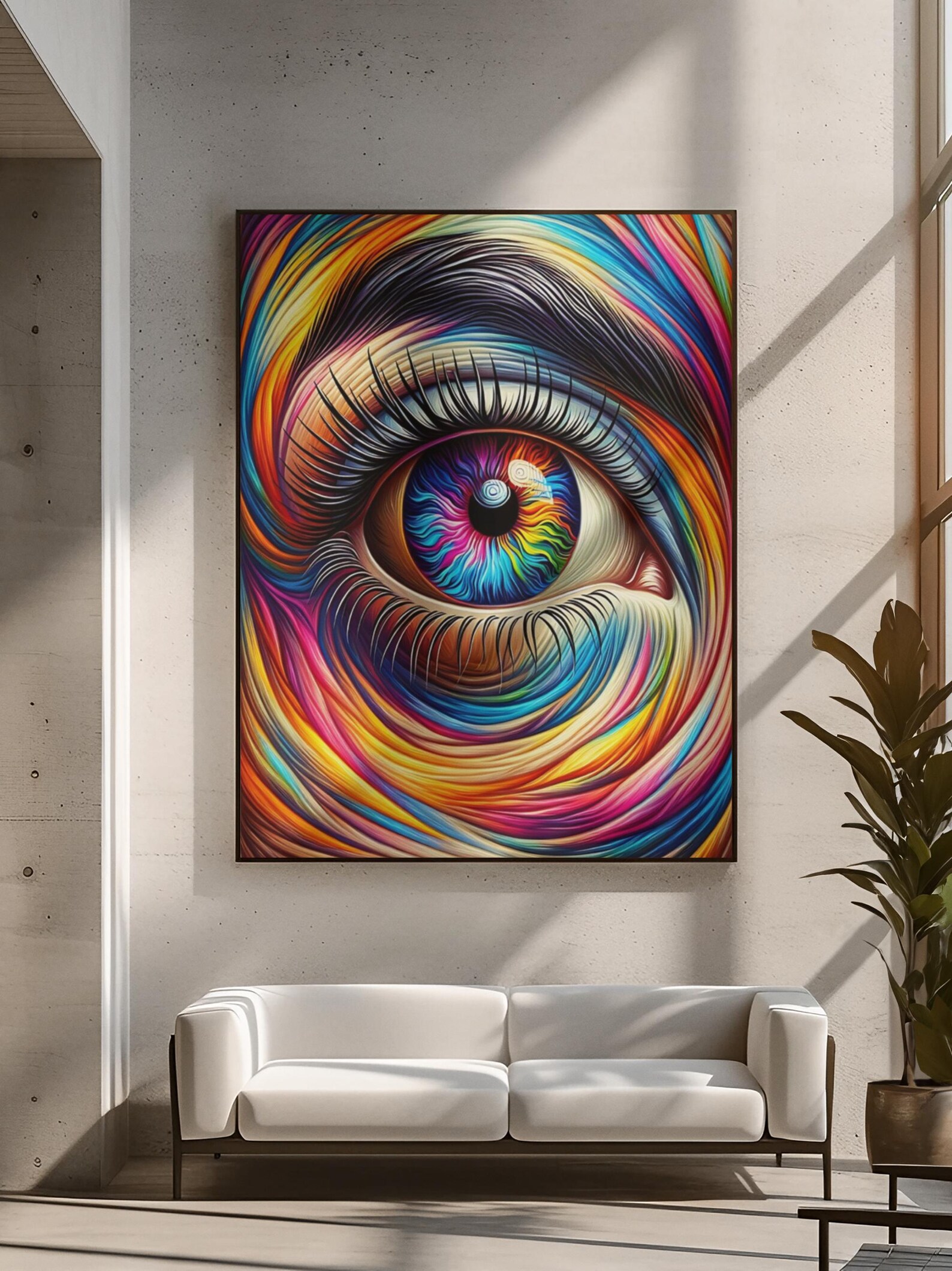 Psychedelic Eye Digital Wall Art Print | Trippy Visionary Digital ...