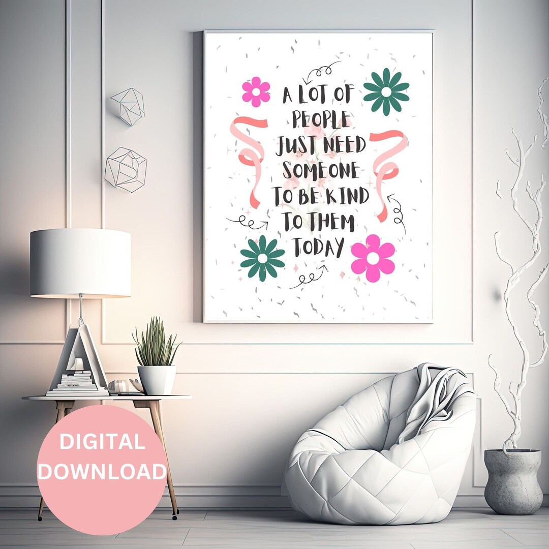 Digital Inspirational Quote, Positive Affirmation Printable Wall Art ...