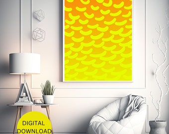 Digital Wall Art with "Yellow Scales" , Wall Art for Home Decor, Custom Wall Art, Printable Digital Wall Art, Art For Wall, Wall Art Gift