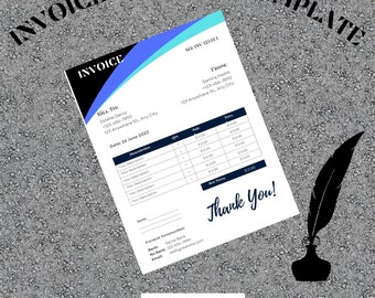 Digital Editable Invoice, Edit in Canva, Business Editable Invoice,Invoice Editable Template, Invoice Download