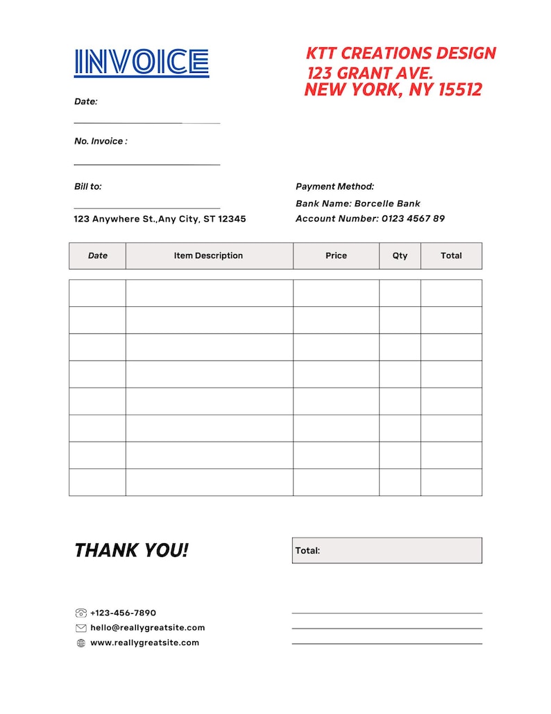 Hdfc Name Addition Form.pdf Editable Invoice Template | Professional Small Business Billing Form ...