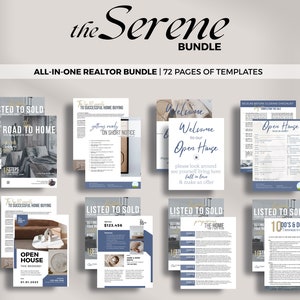 Realtor All-in-One Bundle Kit, Buyer & Seller Guide Template, Buyers Checklist, Seller Checklist, Open House Sign-in Form, Client Input Form