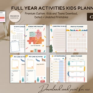 Colorful ADHD Planner for Kids, Weekly Planner, Visual Schedule, Productivity Planner, School Planner for Children with ADHD