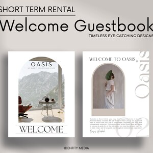 Airbnb Welcome Book, VBRO Short Term Rental Welcome Guestbooks, House Host Guidebook, Guest Book Canva Template, Vacation Rental Template