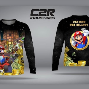 Super Mario  Fan Jersey, Sublimated Graphic, Mario, Super Mario World