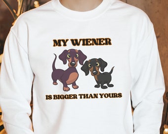 Funny Weiner Lover Sweatshirt, Funny Gift for Doxie Owners, Dachshund Christmas Clothes, Wiener Dog Shirt for Men, Wiener Sausage Dog Shirt