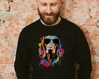 Dackel Liebhaber Sweatshirt, lustiges Geschenk für Dackel Besitzer, Dackel Piebald Weihnachten, Doxie Mama und Papa Geschenk, Dackel Hunde Shirt