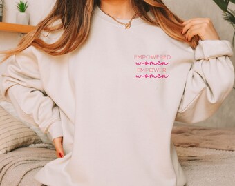 Empowered Women Pocket Sweatshirt, Girl Power Shirt, Inspirational Tee, Feminist Sweater, Equal Rights, Empowered Women Tshirt, Girl Boss