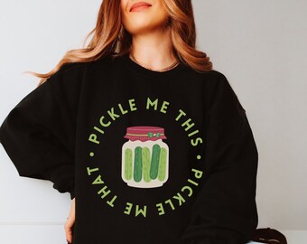 Vintage Canned Pickles Sweatshirt, Pickle Shirt, Pickle Lover Sweatshirt, Canning Season Sweater, Pickle Crewneck Shirt,Homemade Pickles Tee