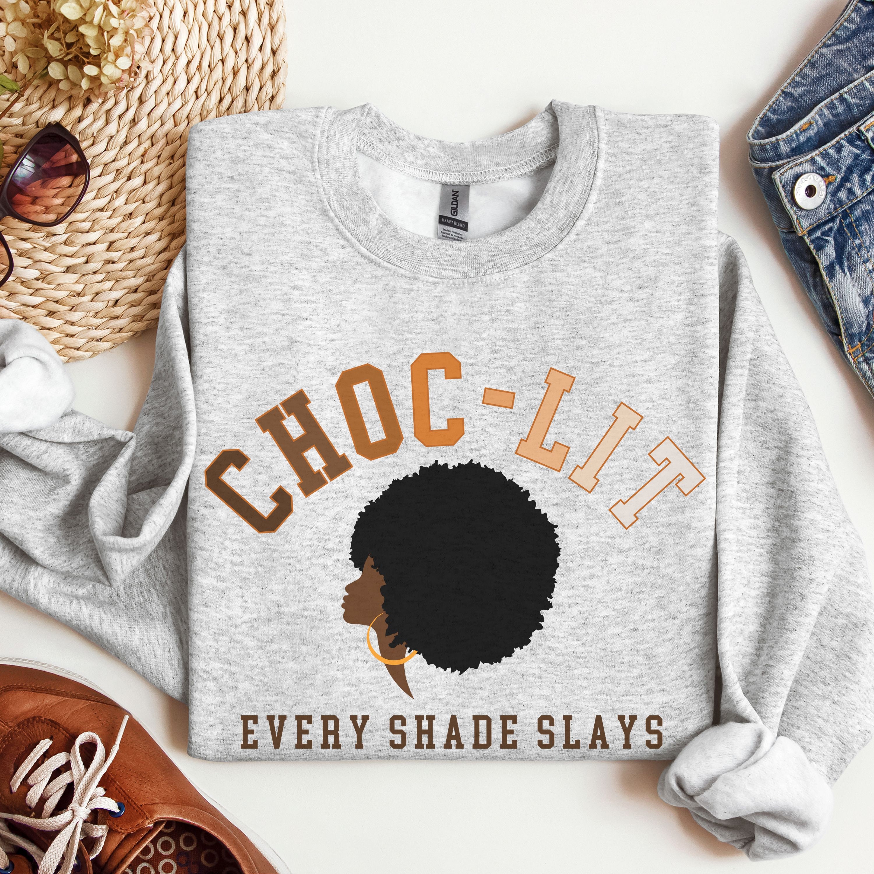 African American Proud Black History Sweatshirt Melanin Hearts TS11