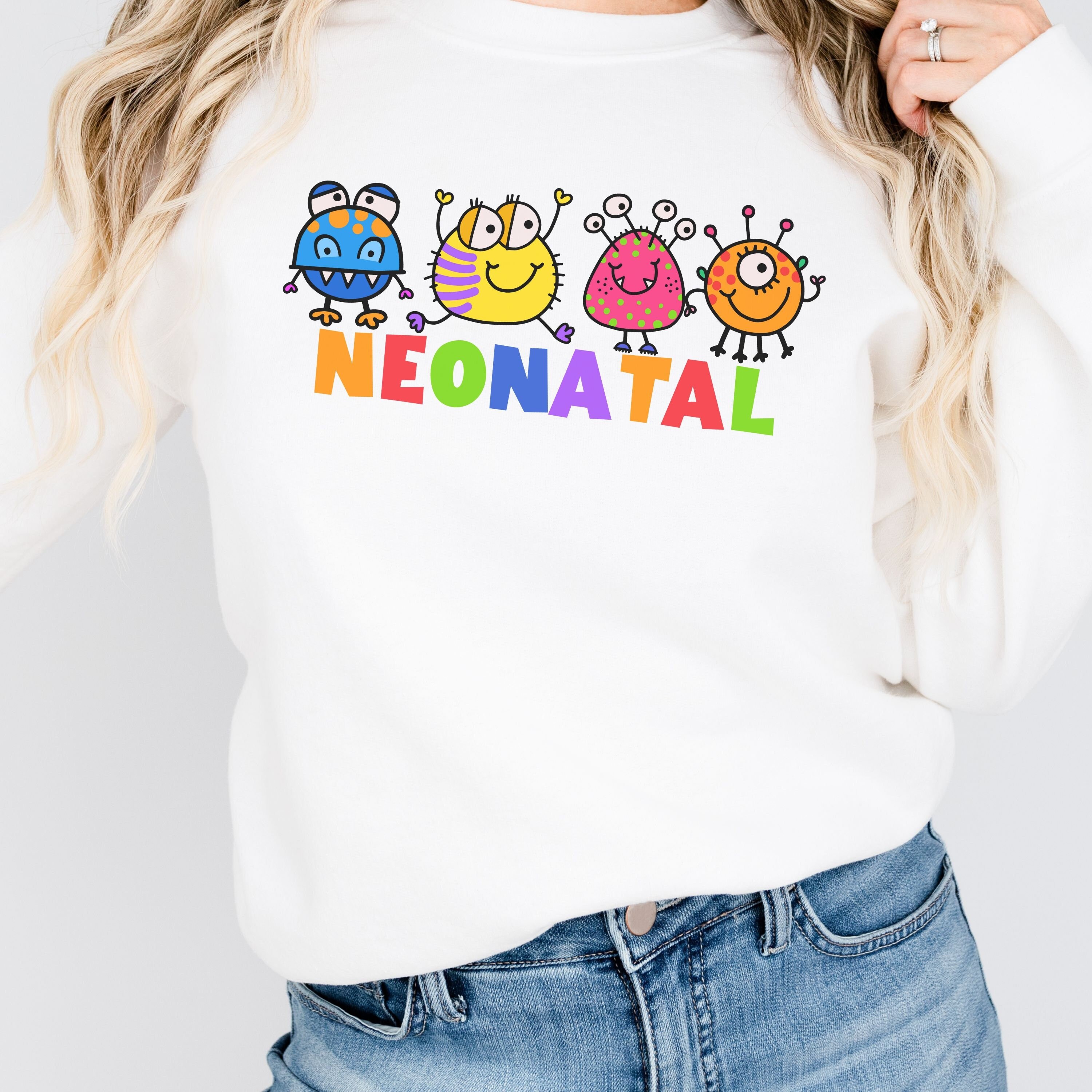 Neonatal Nurse Sweatshirt, Neonatal ICU Nurse Sweatshirt Monster Shirt, NICU Graduate Crewneck, NICU Nurse Apparel, Nicu Appreciation Gift