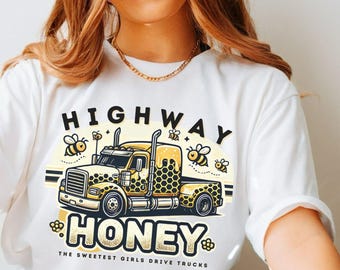 Camiseta de camionero para ella, camiseta de camionero para madre, camiseta de camionero para mujer, regalo de camionero para mamá, camiseta de abeja para el día de la madre, regalo genial para esposa