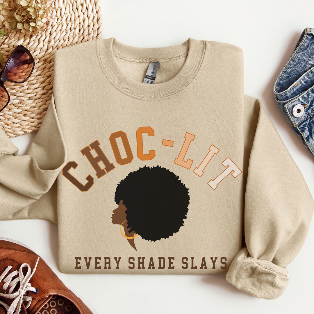 Melanin Locs Girl Knit Sweatshirt Dreadlock Black Pride African American TS02