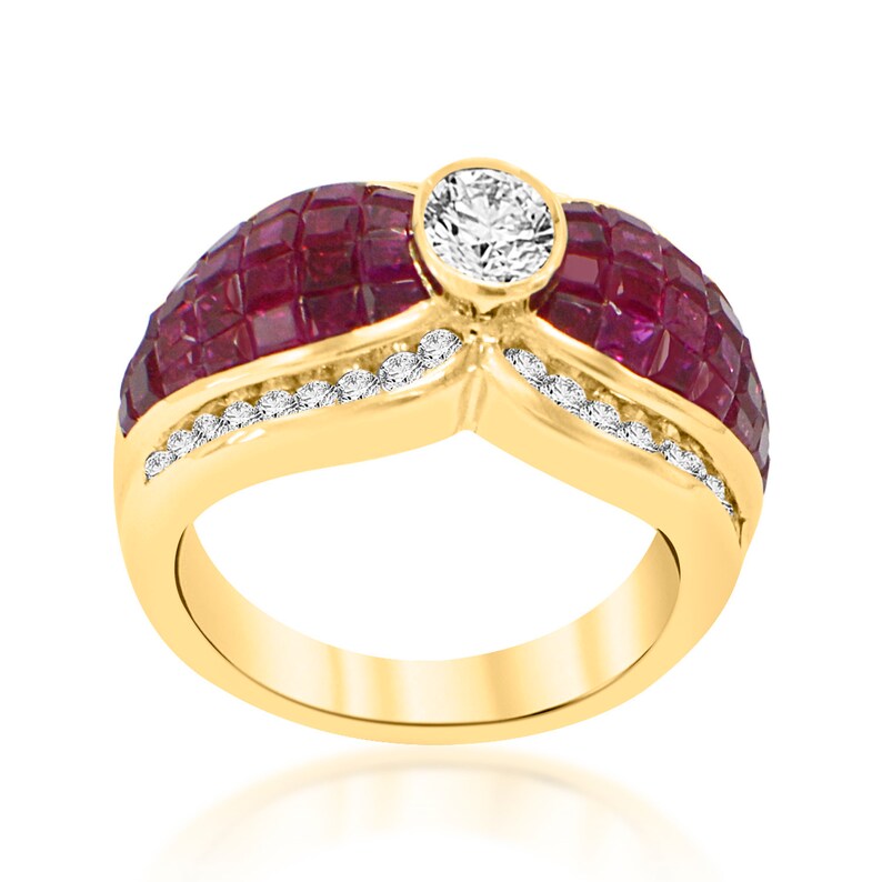 INVISIBLE SETTING RUBY Ring. image 5