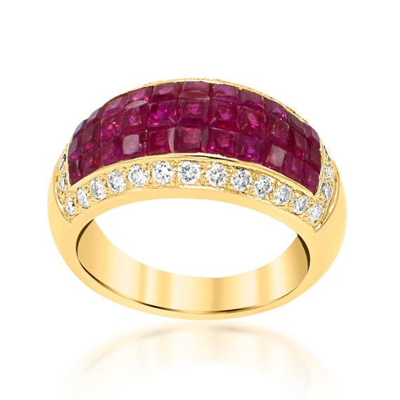 INVISIBLE SETTING RUBY Ring. - image 2