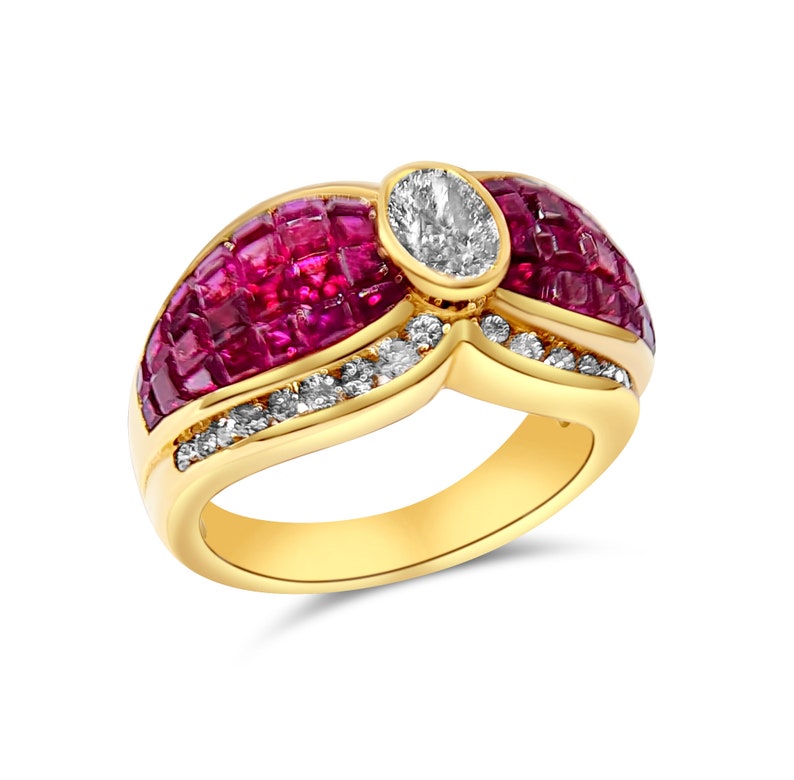 INVISIBLE SETTING RUBY Ring. image 4