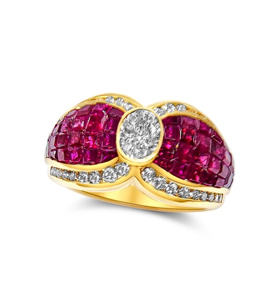 INVISIBLE SETTING RUBY Ring. - image 1