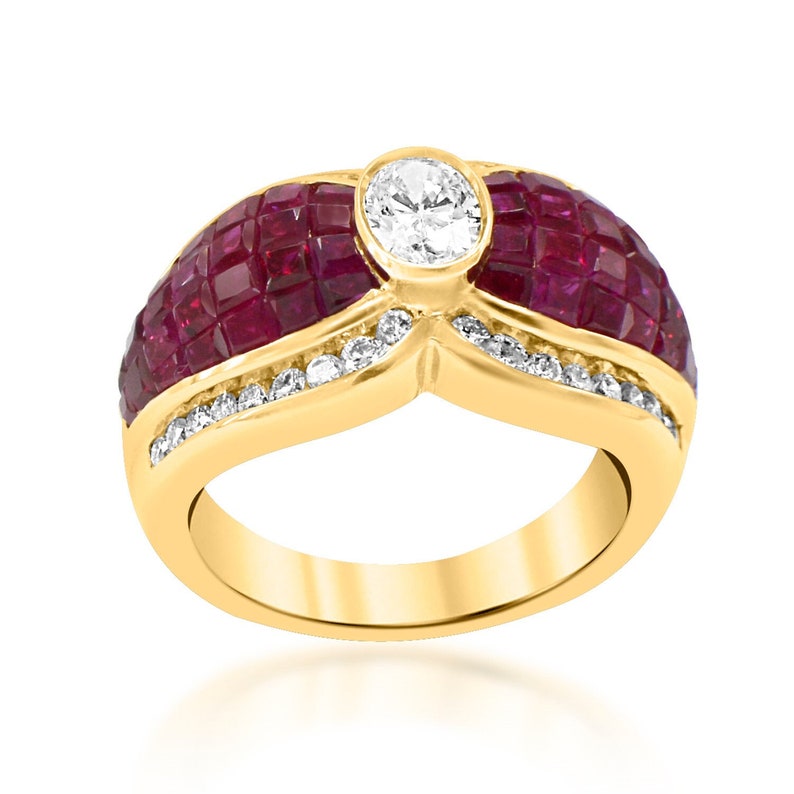 INVISIBLE SETTING RUBY Ring. image 2