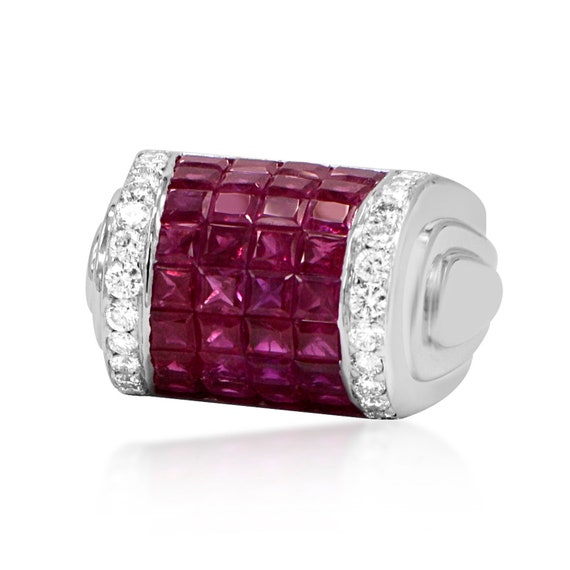 INVISIBLE SETTING RUBY Ring. - image 2
