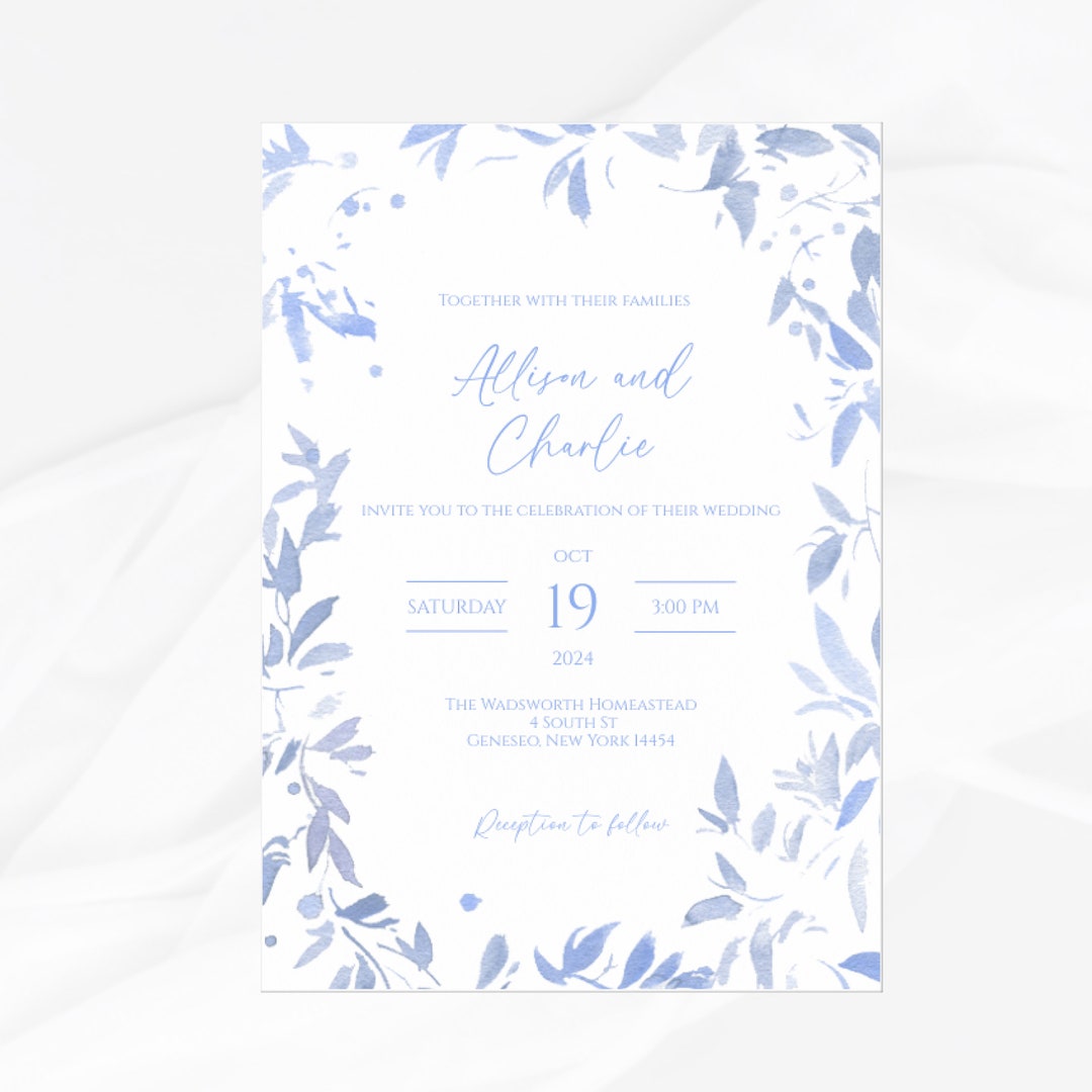 Victorian Wedding Invitation Template, Wedding Invitation, Edit With