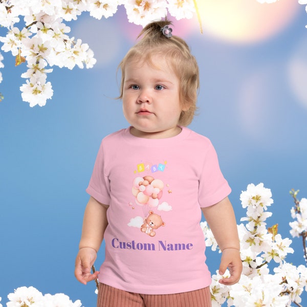 Customizable Baby T-shirt with Personalized Design - Unique Baby Gift. Baby Short Sleeve T-Shirt