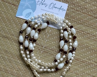 Handmade Obatala Ayagguna Eleke, Orisha Beaded Necklace, Collar para Obatala Ayaguna