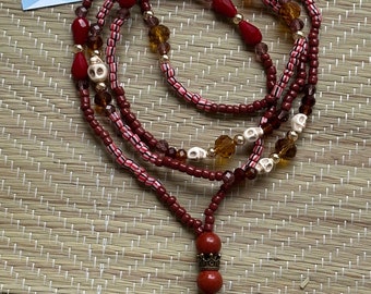 Eleke de Oya, Collar de Oya, Oya Necklace, Orisha Jewelry, Santeria Beaded Necklace, Handmade Spiritual Jewelry