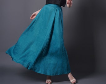 Linen Skirt WIND, Flattering Linen Skirt, Green Linen Skirt, Boho Linen Skirt, Plus size, Summer Linen skirt, Spring Linen skirt