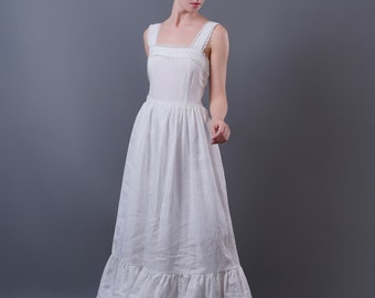 Linen Dress BEIJING, Linen Midi Dress, Sexy Linen Dress, Handmade linen dress, Linen Summer dress,  Women Linen Clothing, A-line linen dress