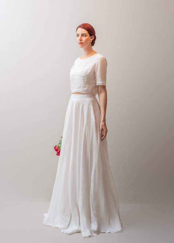 chinese dress ladies Linen Wedding Dress. Handcrafted. Ethically Made. World Wide Shipping