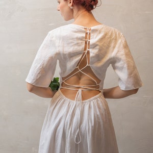 Linen Wedding Dress CHARM, Maxi Linen Dress, Boho Linen Dress, Handmade dress, Linen Maxi dress, Alternative wedding dress