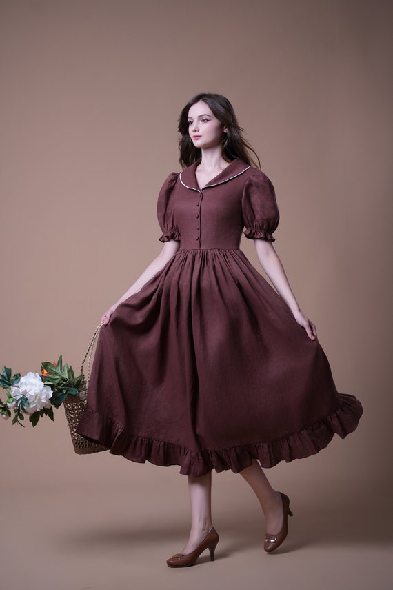 a line dress fit and flare Harvest Line Fit and Flare Mini Dress VICI