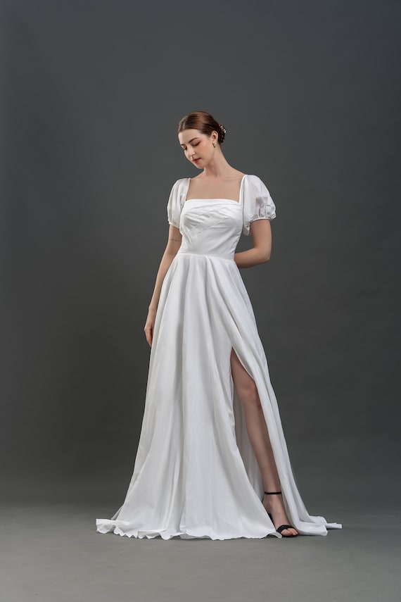 chinese dress ladies Linen Summer Wedding Dress Nadia main image 1