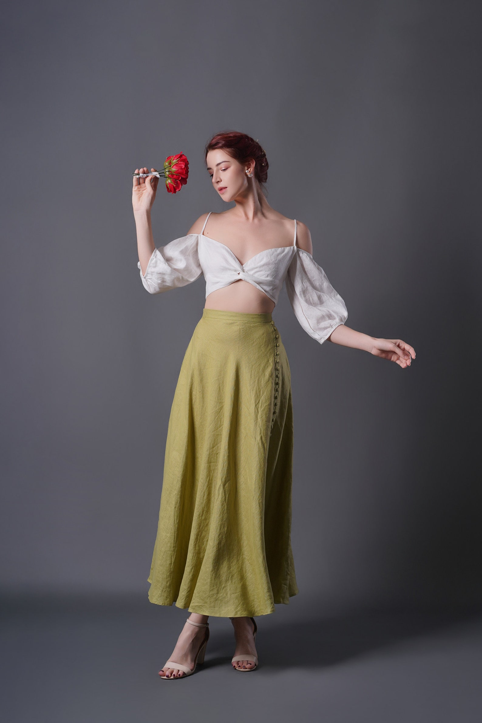 Linen Garden Skirt Set