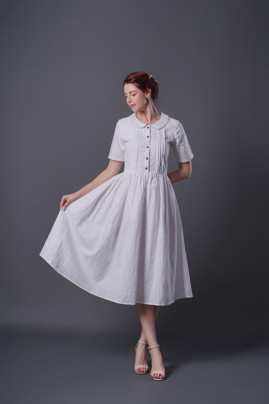 white plus size a line dress Empire Waist Illusion Sleeveless Lace Tulle A-Line Wedding Dress main image 1