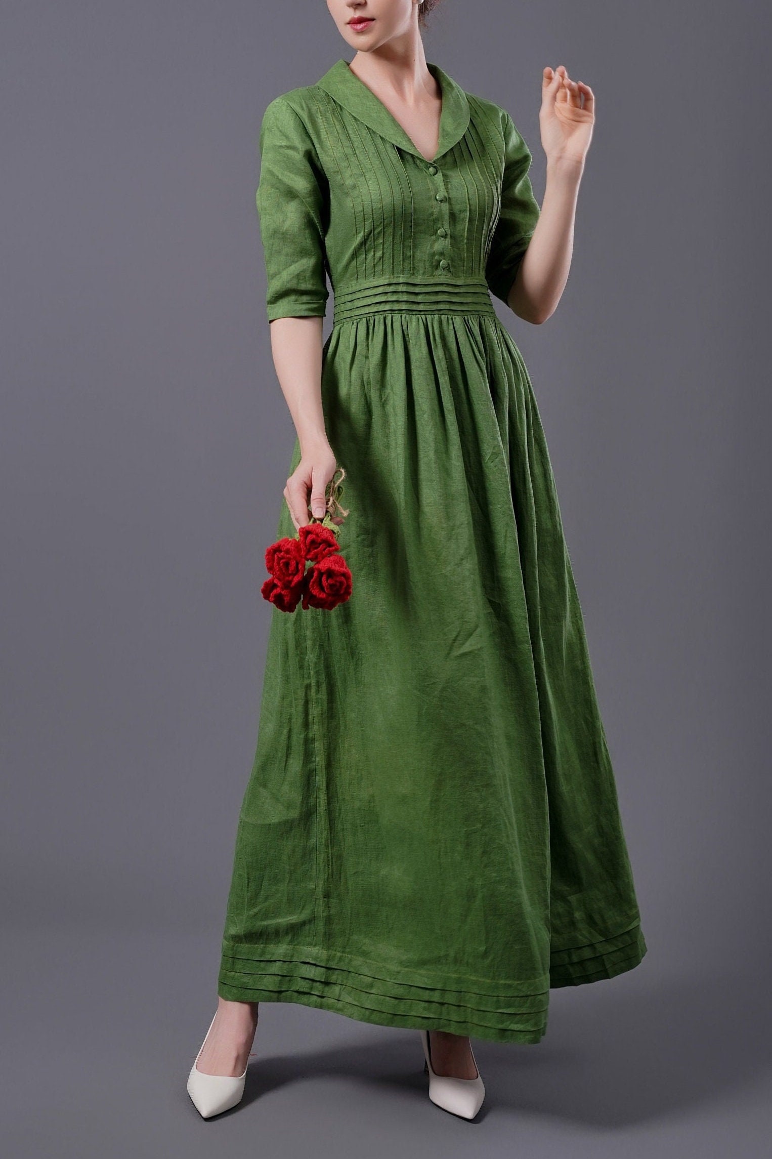 Elegant Linen Dress TOKYO Maxi Linen Dress Long Linen Dress Etsy