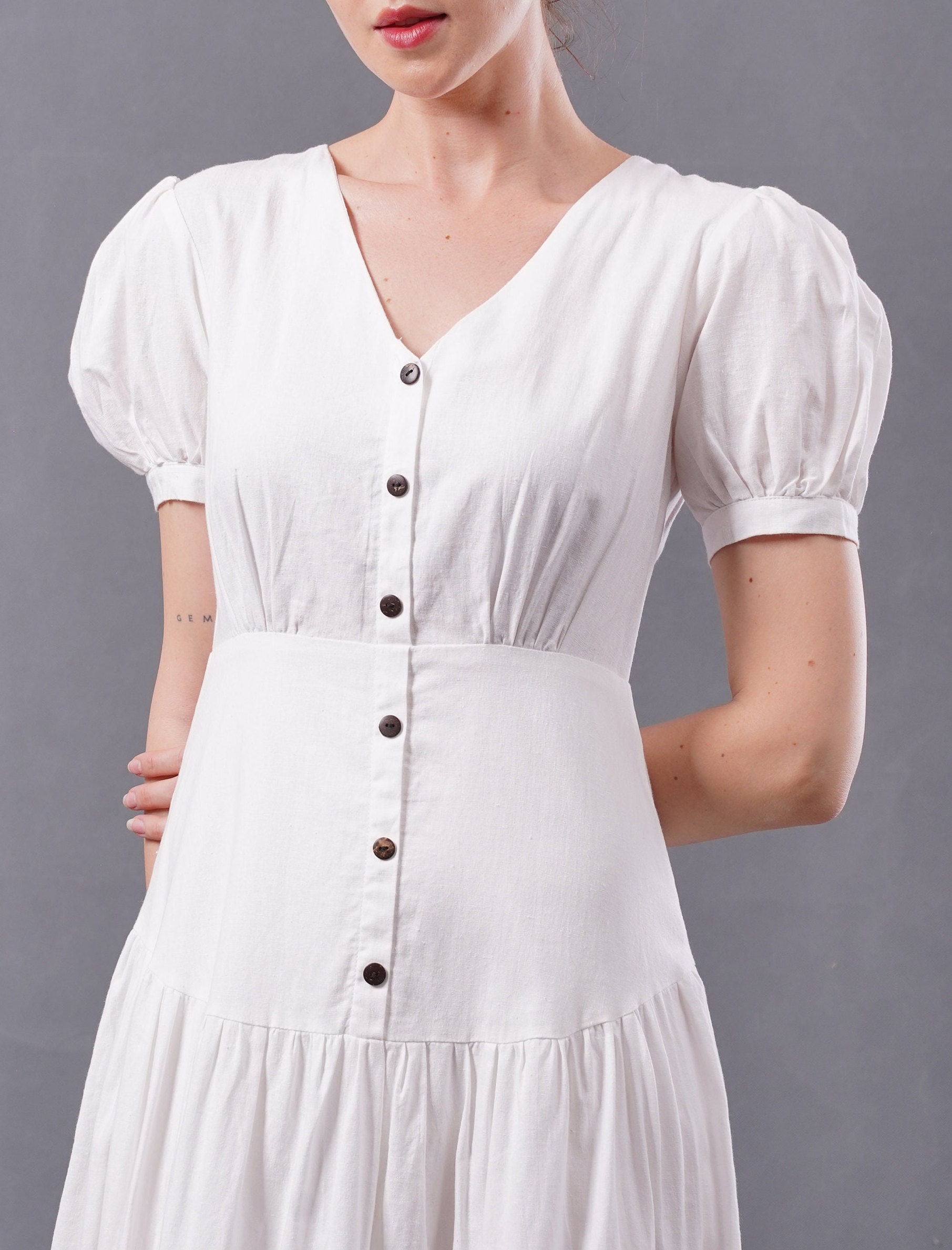 chinese dress ladies ARTIE WALNUT RAMIE MIDI DRESS  DISSH