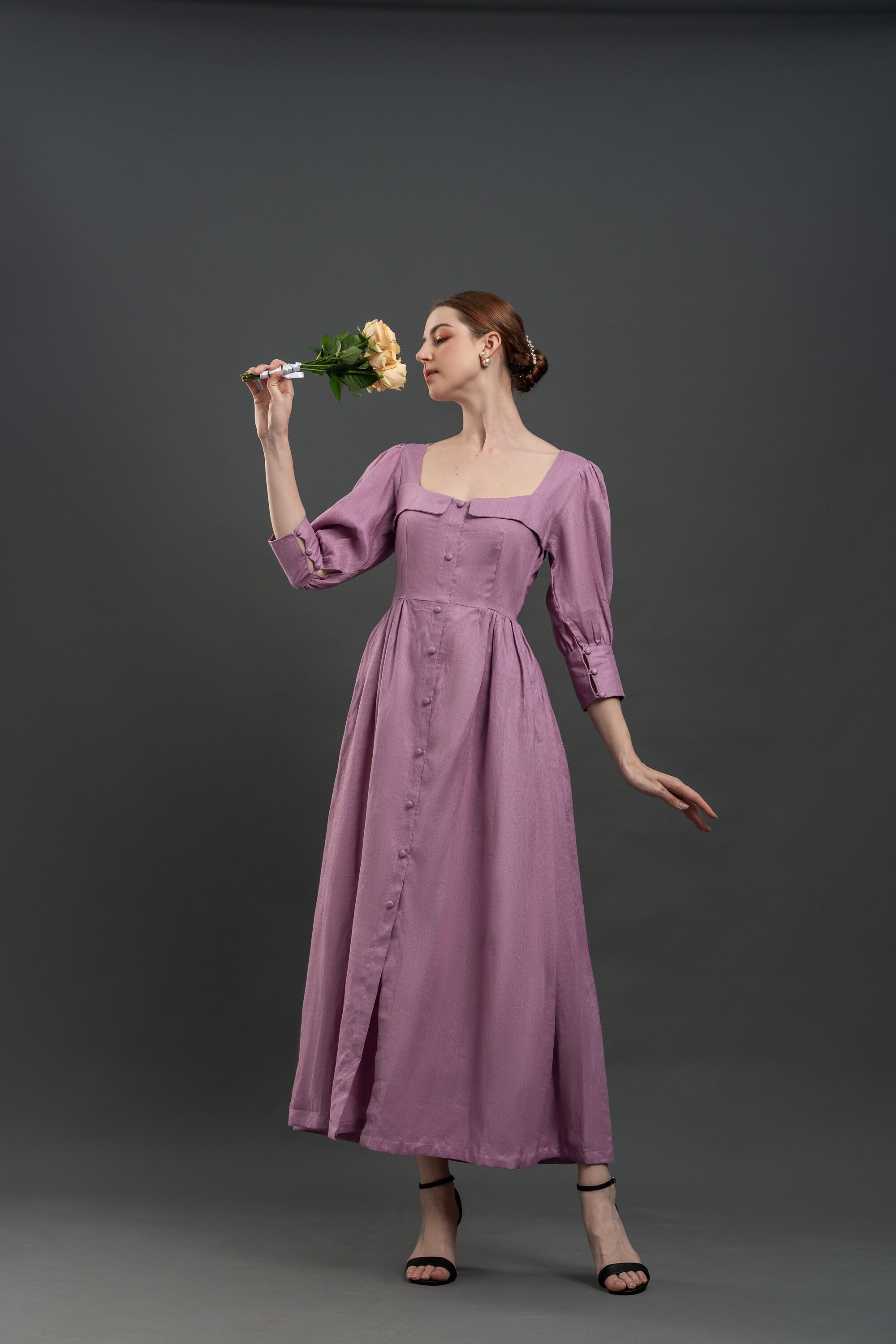 empire line cotton dress 19th Century Empire Dress in Printed or Striped Cotton  Townsends