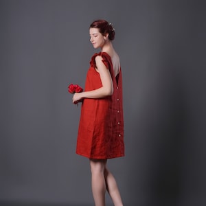 Linen Dress REDD, Linen loose Dress, Summer dress, comfortable linen dress, Linen Sun dress, Customized linen dress, Plus size clothing