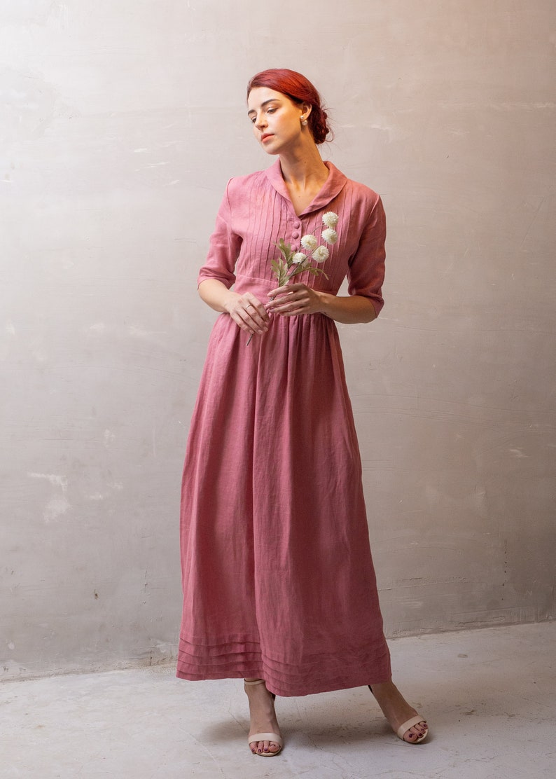 Elegant Linen Dress TOKYO Maxi Linen Dress Long Linen Dress Etsy