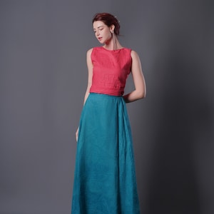 Linen Skirt WIND, Flattering Linen Skirt, Green Linen Skirt, Boho Linen Skirt, Plus size, Summer Linen skirt, Spring Linen skirt image 5