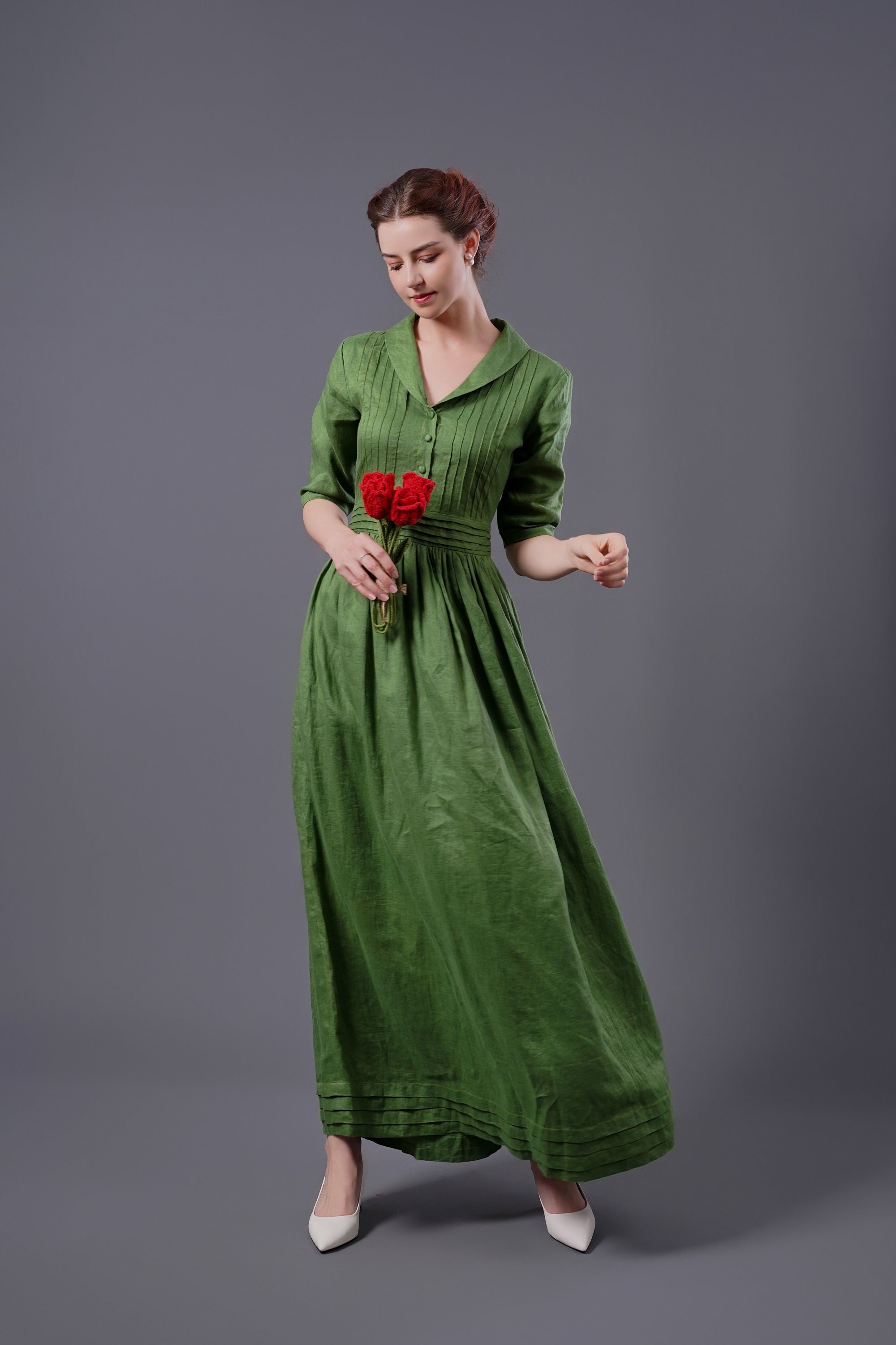 Elegant Linen Dress TOKYO Maxi Linen Dress Long Linen Dress Etsy