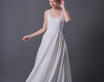 chinese dress ladies Abito Carolina – Lightweight Linen Dress main image 0