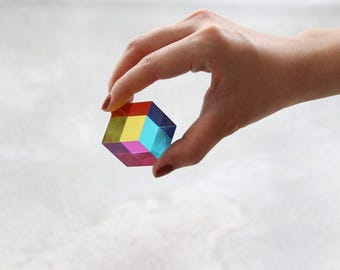 Handmade CMY Color Cube - Subtractive Mixing, STEAM Learning