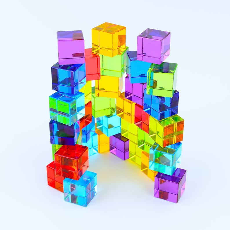 CMY Cubes® Plato's Cubes - 35 Color Cubes, Optical Cubes, Subtractive ...