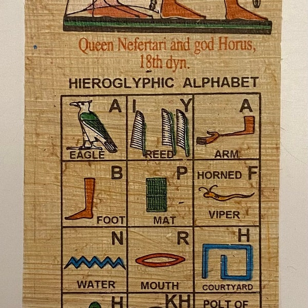 A copy of ancient Egyptian Papyrus as Bookmarks, History educational | High Quality, Set of 10 - 20 - 30 … 100 Bookmarks | Egypt craft.