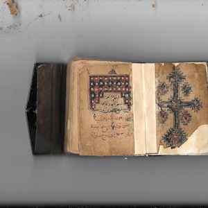 Christian Coptic Orthodox Prayer Books ( Agpya ), One of the most famous Christian Ancient Coptic Orthodox Manuscripts (with Leather Cover).