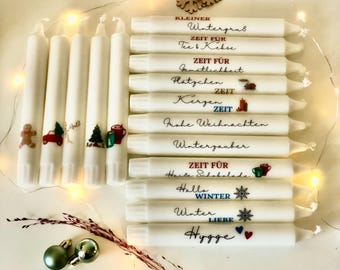 Printed candles in foil or wooden box | Winter Christmas Christmas gift small gift set gift employee company